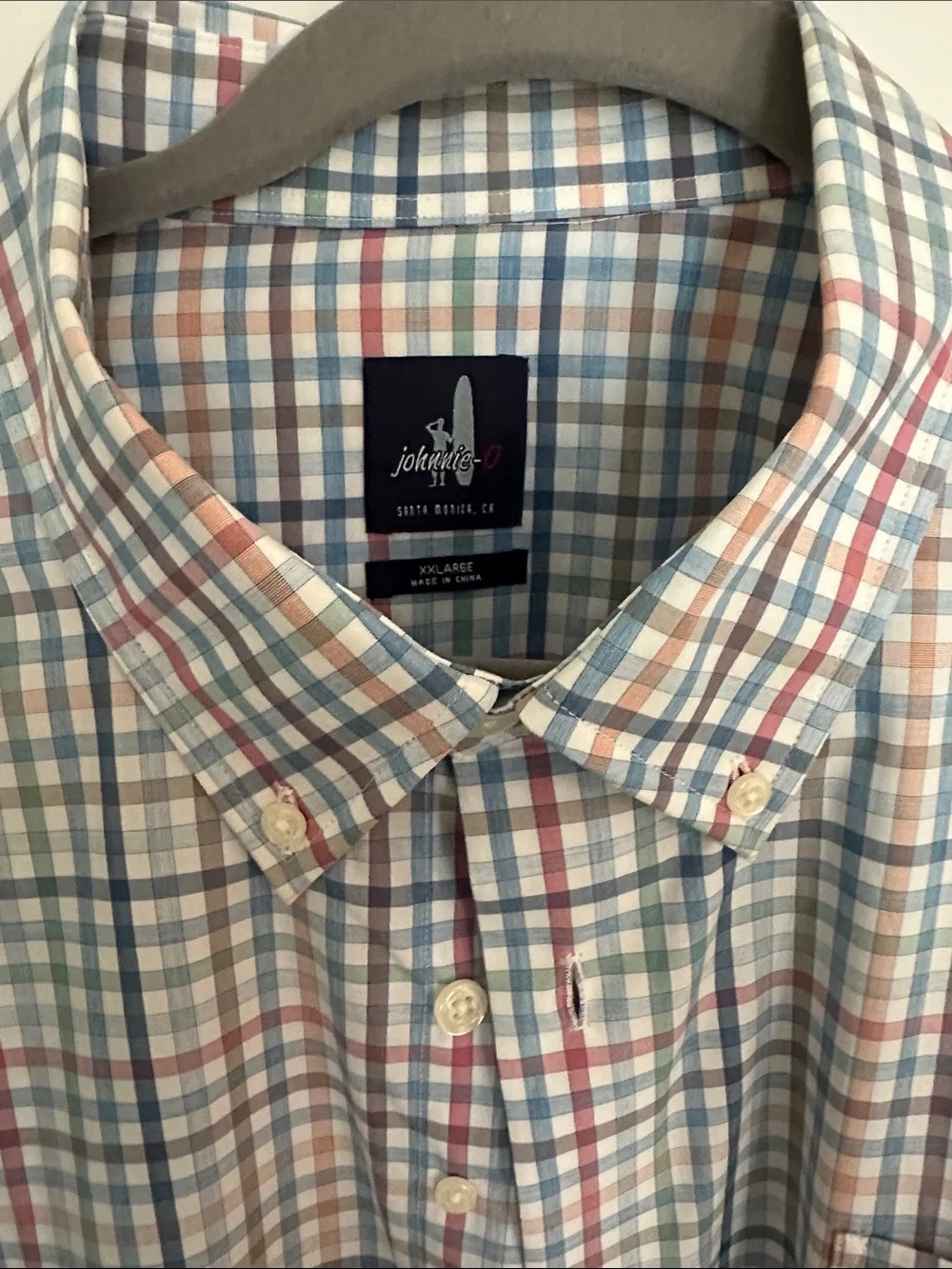 johnnie-O Multicolor Plaid Button-Down Shirt (Blue, Green, Pink, White)